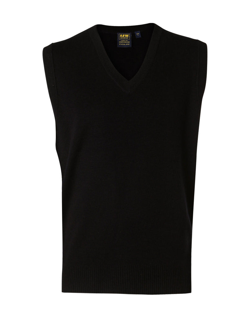 Winning Spirit Men's V-Neck Wool/Acrylic Knit Vest (WJ02)