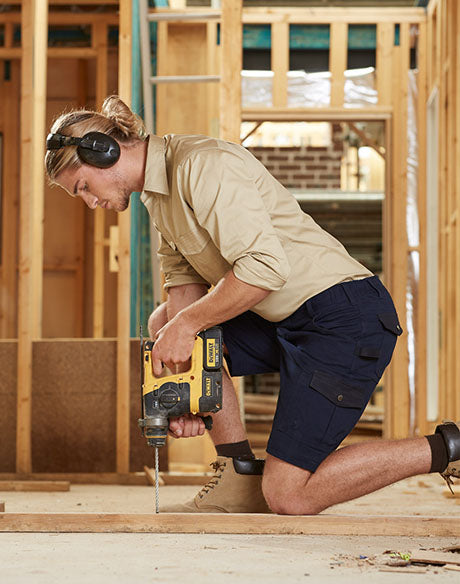 Mens stretch sales work shorts
