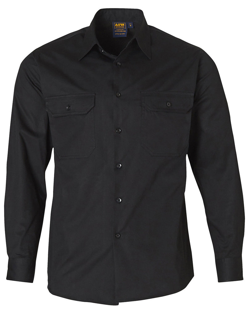 Winning Spirit Cool-Breeze Long Sleeve Cotton Work Shirt (WT02)