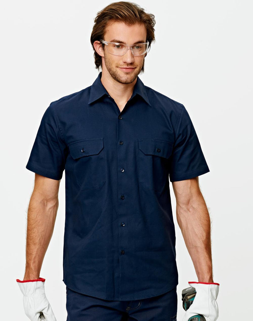 Winning Spirit Cotton Drill Short Sleeve Work Shirt (WT03)