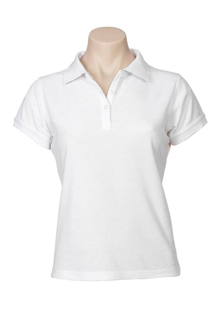 Biz Collection-Biz Collection Ladies Neon Polo-White / 6-Uniform Wholesalers - 9