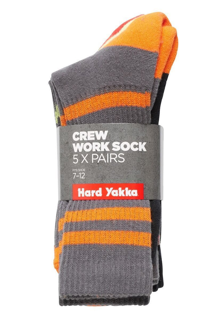 Hardyakka Cotton Crew Work Socks 5 Pack (Y20035)