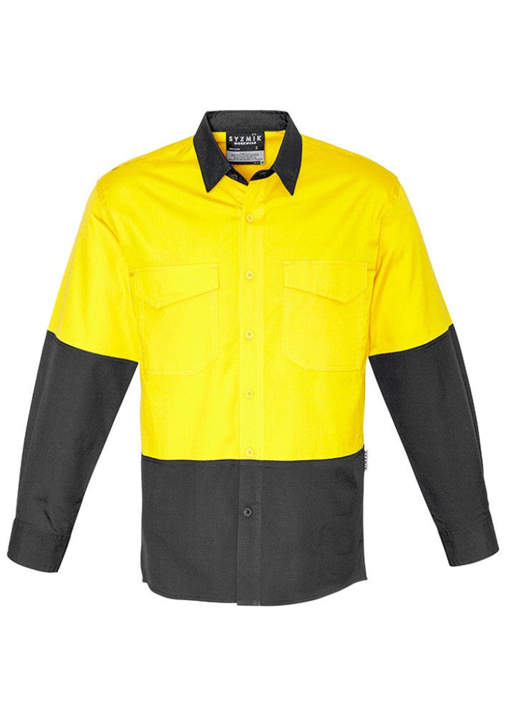 Syzmik Mens Rugged Cooling Hi Vis L/S Shirt (ZW128)