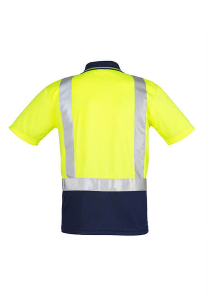 Syzmik Mens Hi Vis Spliced Short Sleeve Polo - Shoulder Taped (ZH233)