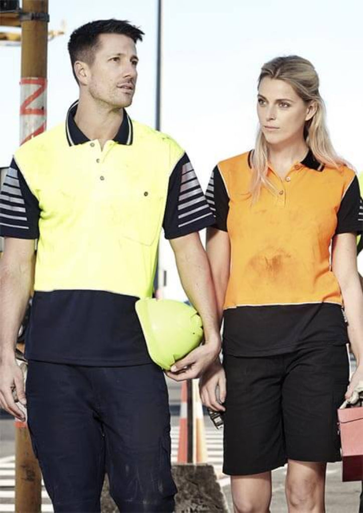 Syzmik Mens Hi Vis Zone Short Sleeve Polo (ZH236)