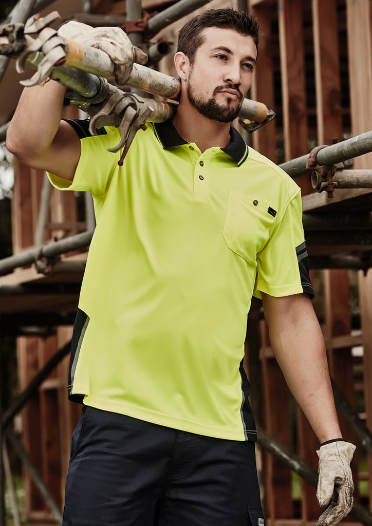 Syzmik Mens Reinforced Hi Vis Squad S/S Polo (ZH465)