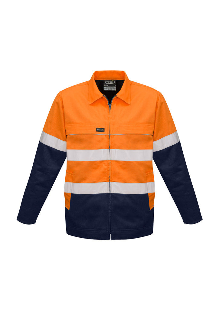 Syzmik Mens Hi Vis Cotton Drill Jacket (ZJ590)