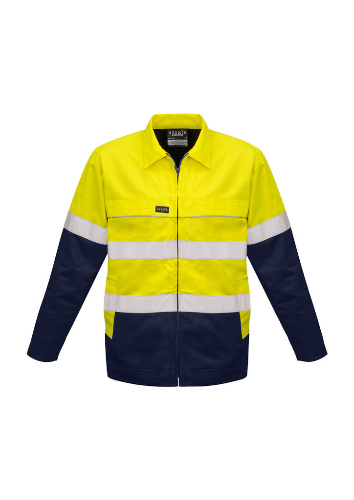 Syzmik Mens Hi Vis Cotton Drill Jacket (ZJ590)