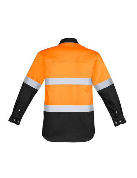 Syzmik Mens Hi Vis Spliced Industrial Shirt - Hoop Taped (ZW123)