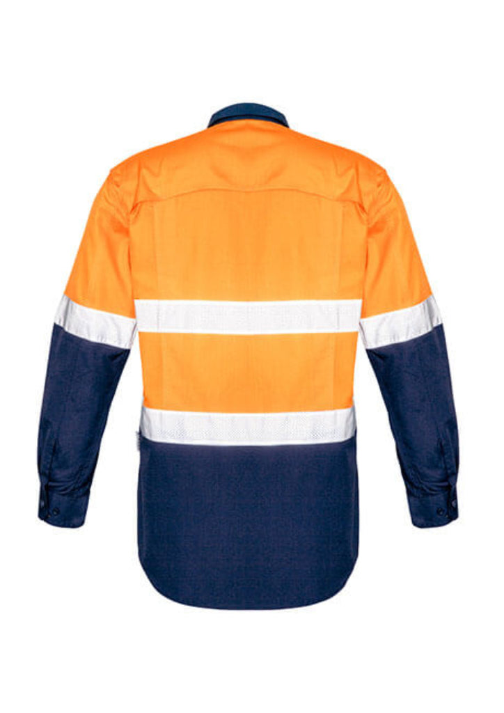 Syzmik Mens Rugged Cooling HI Vis Taped Long Sleeve Shirt (ZW129)