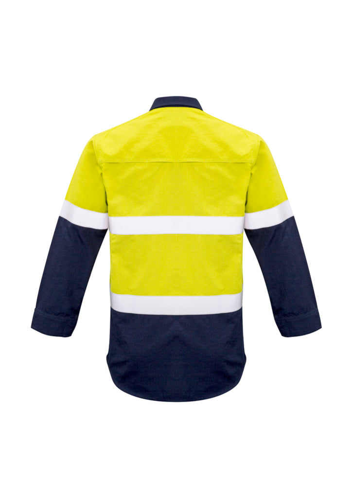 Syzmik Mens Red Flame Hi Vis Shirt - Hoop Taped (ZW132)