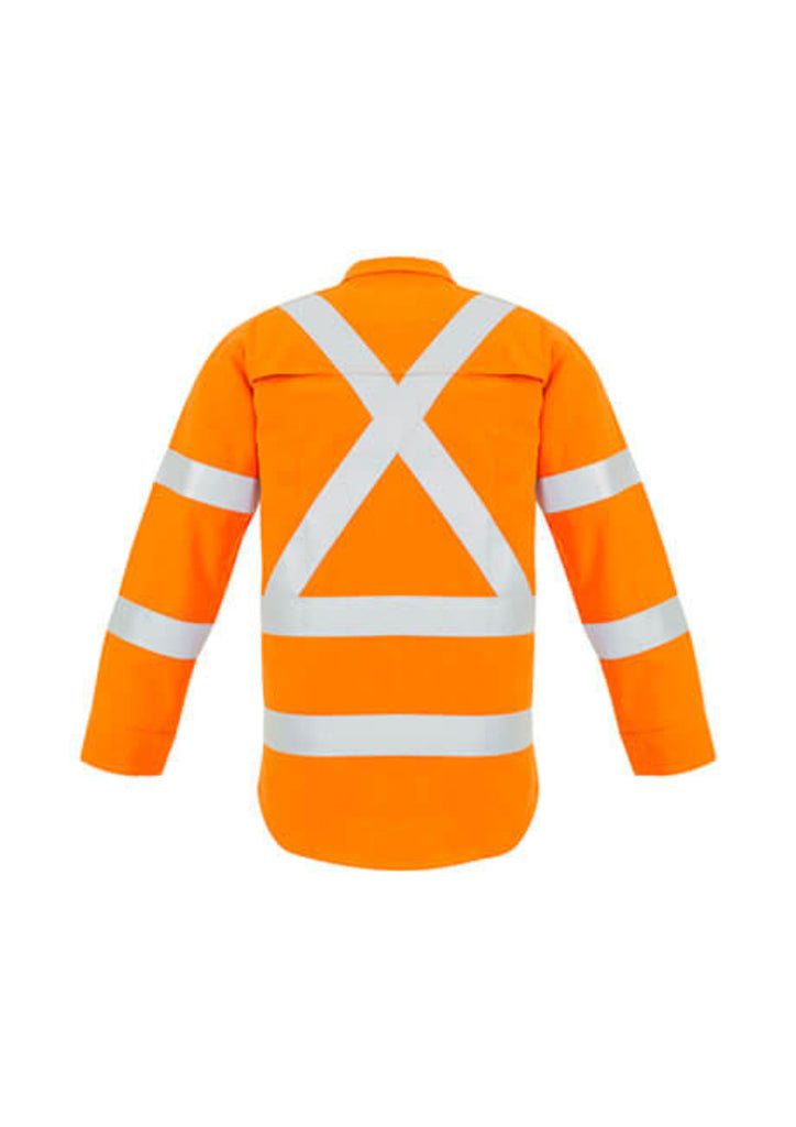 Syzmik Mens Red Flame Hi Vis X Back Shirt (ZW137)