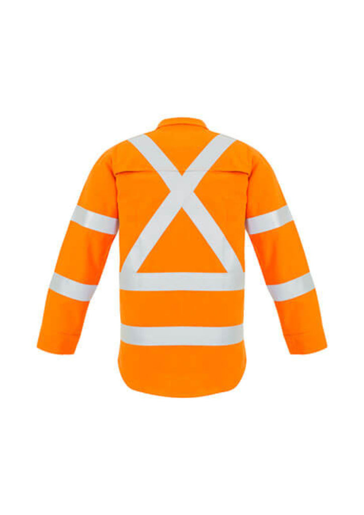 Syzmik Mens Red Flame Hi Vis X Back Shirt (ZW137)