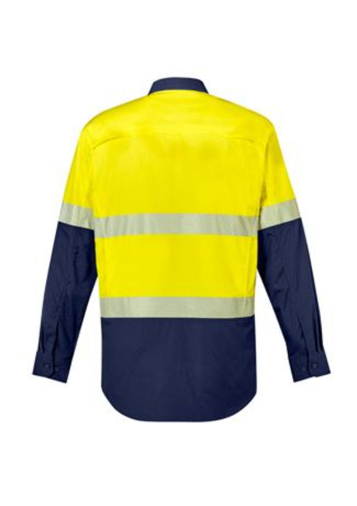 Syzmik Mens Rugged Cooling Hi Vis Segmented Tape L/S Shirt (ZW229)