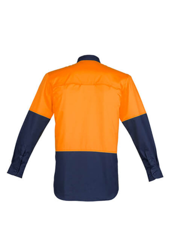 Syzmik Mens Hi Vis Closed Front L/S Shirt (ZW560)