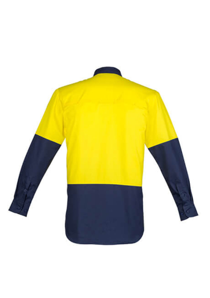 Syzmik Mens Hi Vis Closed Front L/S Shirt (ZW560)