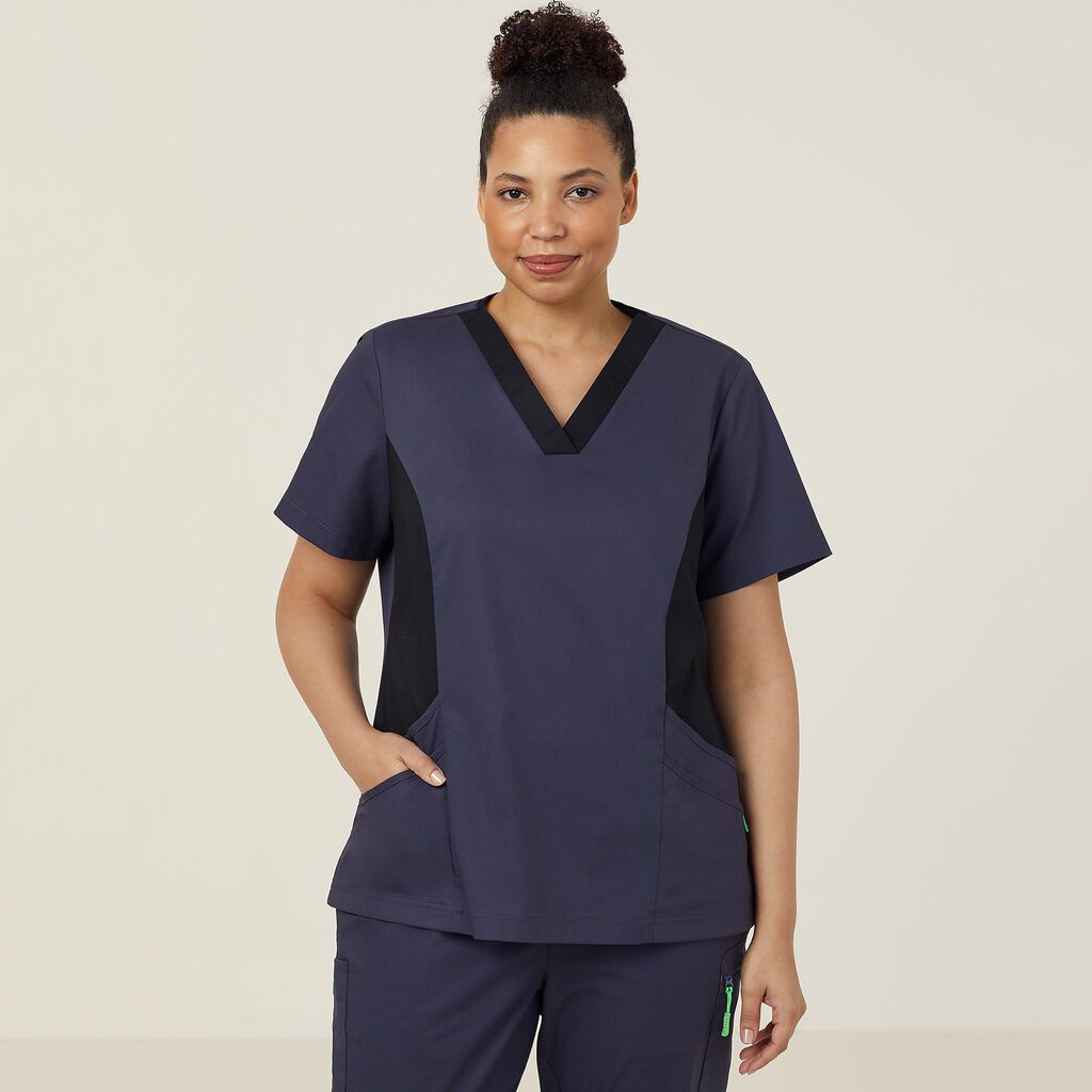 NNT Nightingale V-neck Contrast Scrub Top (CATULL)