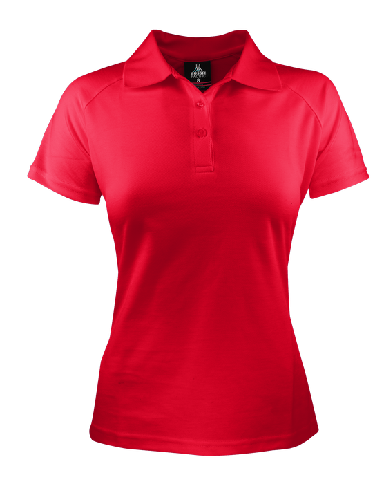 Ladies red polo Clearance