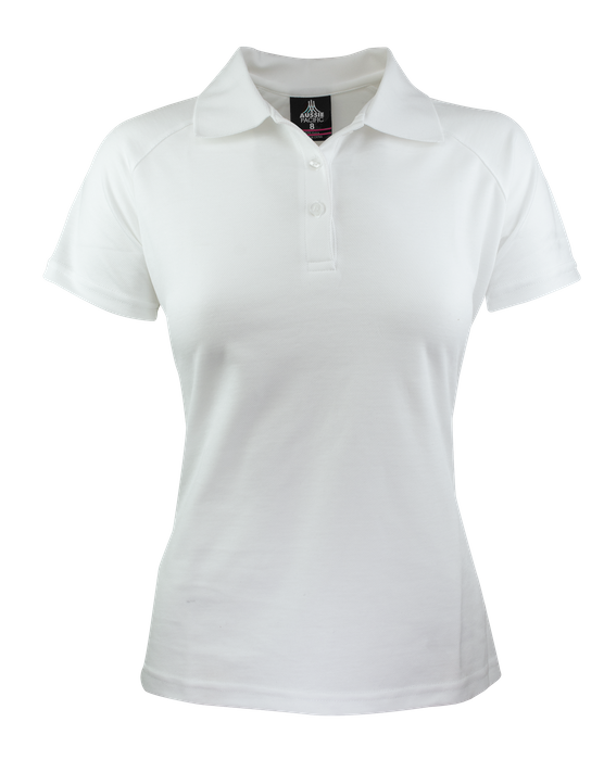 Womens plain sales white polo shirt