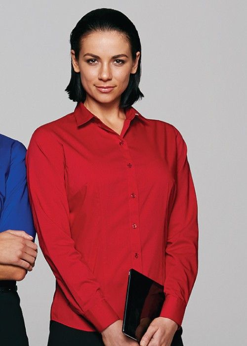 Aussie Pacific-Aussie Pacific Lady Mosman Long Sleeve Shirt--Uniform Wholesalers