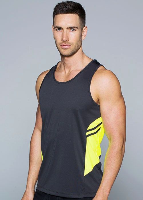 Aussie Pacific-Aussie Pacific Mens Tasman Singlet(2nd 4 color)--Uniform Wholesalers - 1