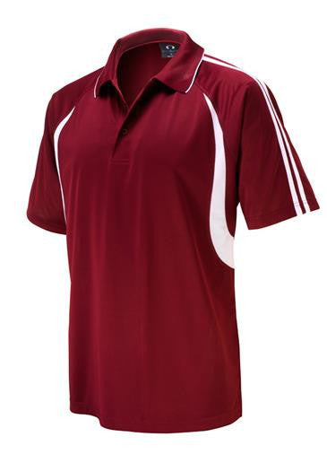 Biz Collection-Biz Collection Mens  Flash Polo 2nd ( 6 Colour )-Maroon / White / Small-Uniform Wholesalers - 2