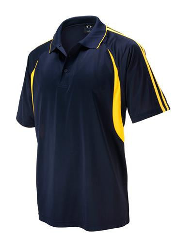 Biz Collection-Biz Collection Mens  Flash Polo 2nd ( 6 Colour )-Navy / Gold / Small-Uniform Wholesalers - 3
