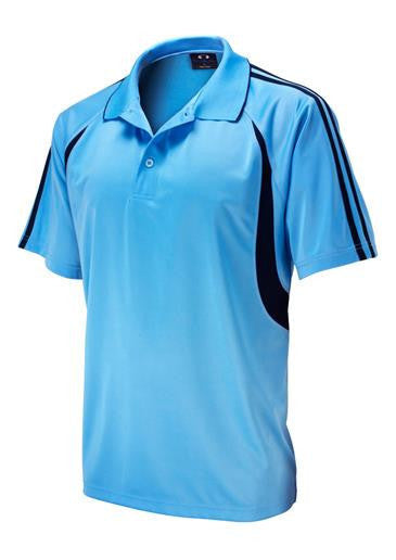 Biz Collection-Biz Collection Mens  Flash Polo 2nd ( 6 Colour )-Spring Blue / Navy / Small-Uniform Wholesalers - 6