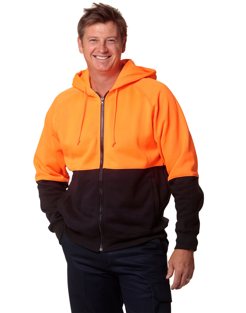 Winning Spirit Men's High Visibility Two Tone Fleecy Hoodie (SW24)