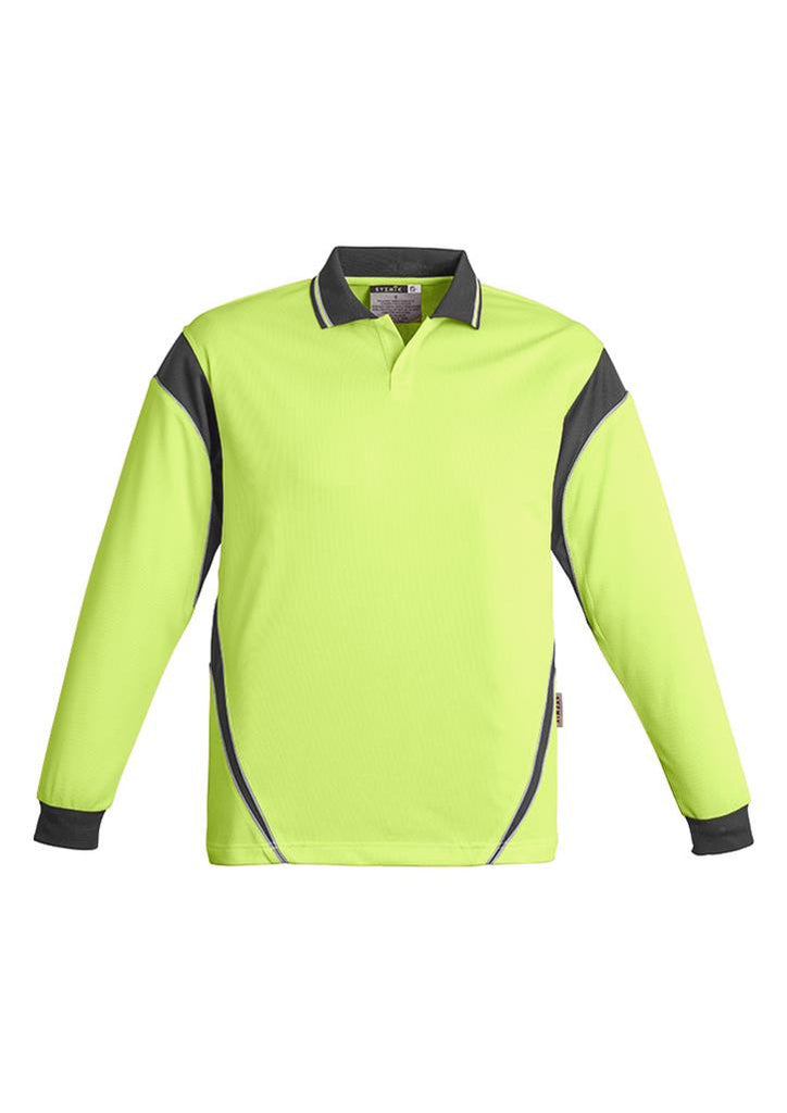 Syzmik Mens Hi Vis Aztec Long Sleeve Polo (ZH249)