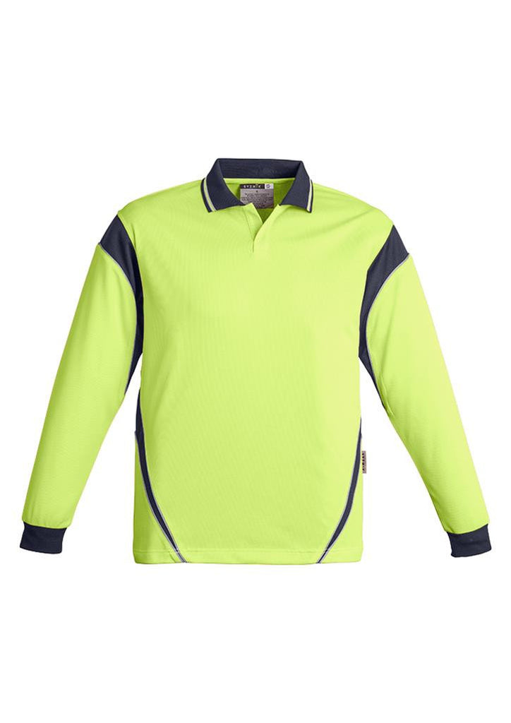 Syzmik Mens Hi Vis Aztec Long Sleeve Polo (ZH249)