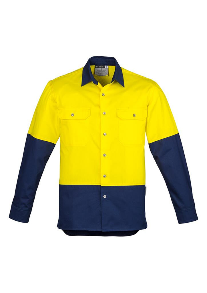 Syzmik Mens Hi Vis Spliced Industrial Shirt (ZW122)